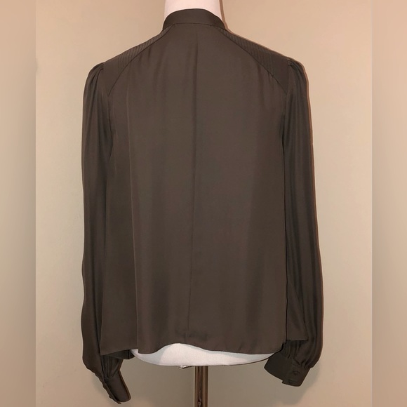 Alexander Wang 100% Silk Button Up Long Sleeve Blouse,Size-6 - Picture 3 of 11
